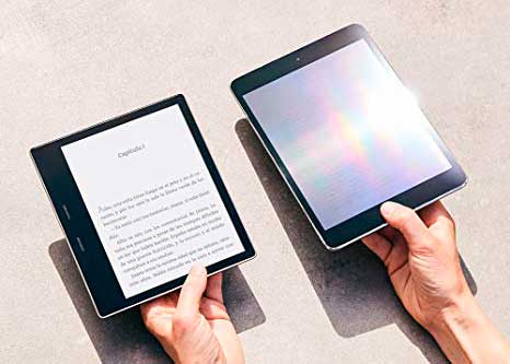 kindle oasis, antirreflejos del sol