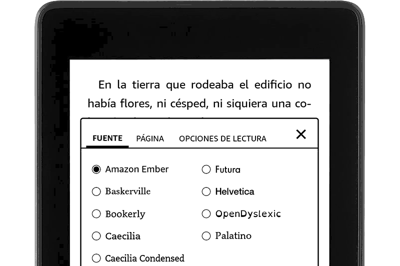 nuevo kindle paperwhite, letra bookerly