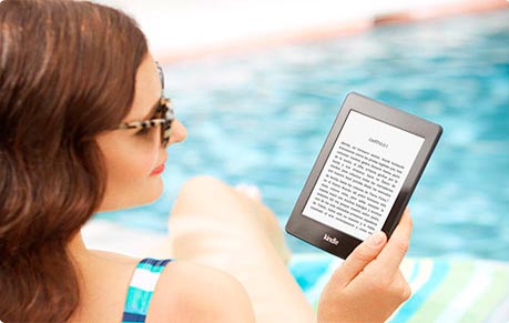 kindle touch, leer en la playa