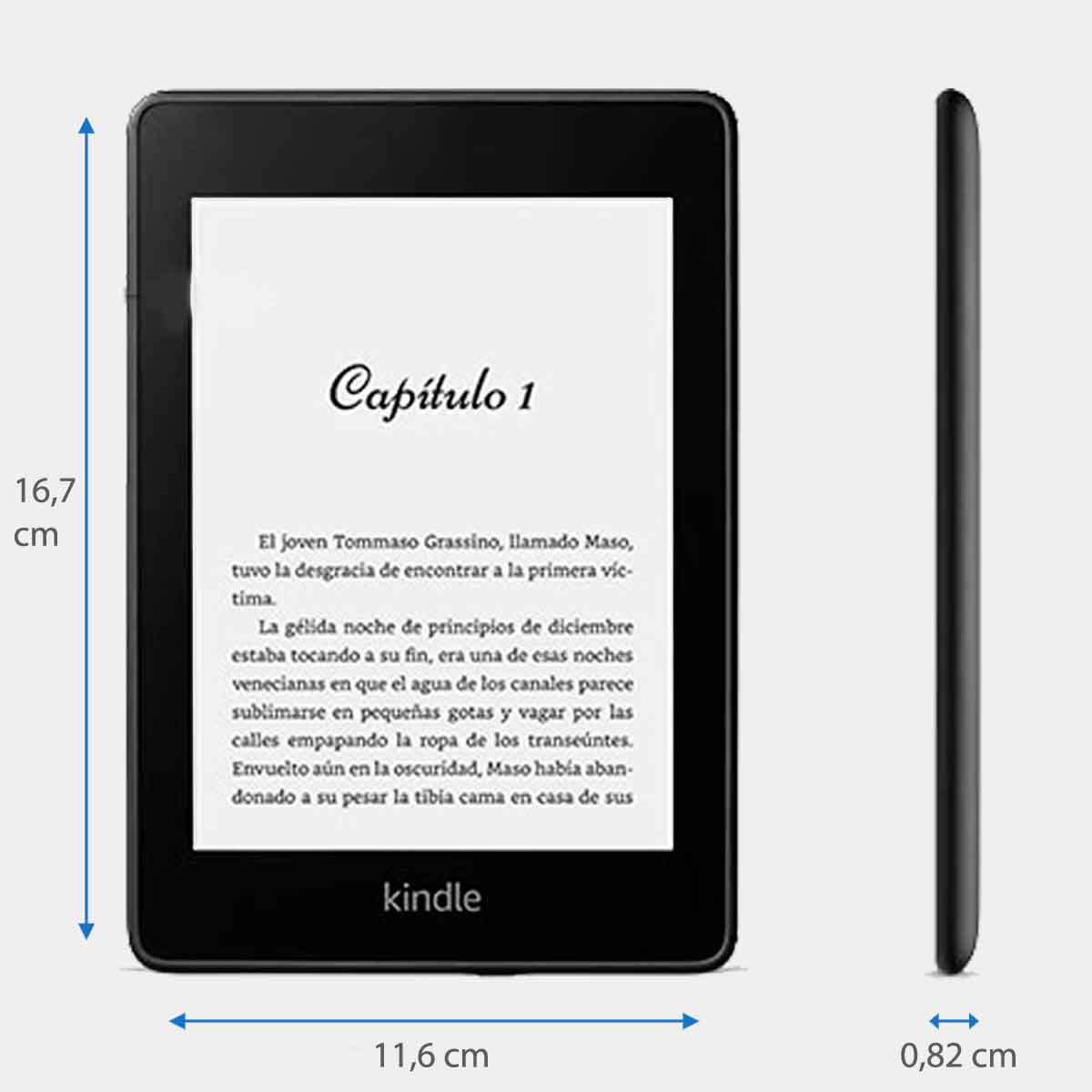 nuevo Kindle paperwhite waterproof, detalles técnicos